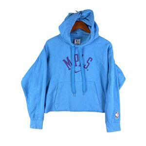 Nike Los Angeles Lakers NBA 75 City‎ Edition Cropped Hoodie Powder Blue Medium